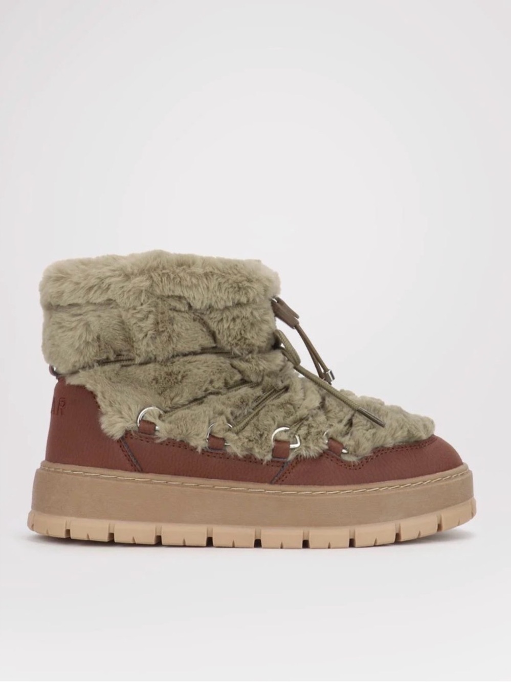 Pajar Cyra Women’s Taupe/Dark Brown Lace-Up Winter Boots